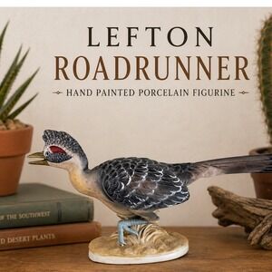 Lefton Roadrunner Hand‎ Painted Porcelain Figurine Southwestern Bird Decor